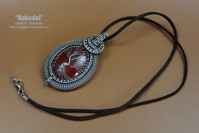 Авторские украшения из проволоки в технике Wire Wrap. Кулон из серебряной проволоки "Древо Жизни". 